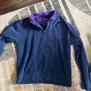 Orvis Men's Zip-Up Sweater in Blue and Purple